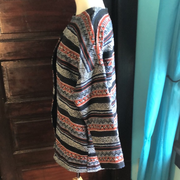 Anthropologie Southwest theme Elodie Medium Jacket/navy/red/white/light blue - Picture 6 of 16